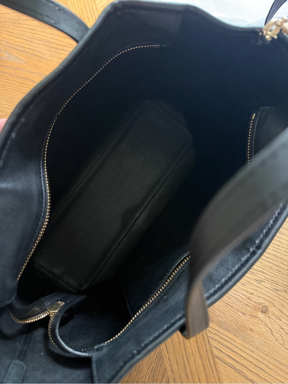 Tory Burch Gemini Link Black Logo-Print Tote Bag - Picture 5 of 5